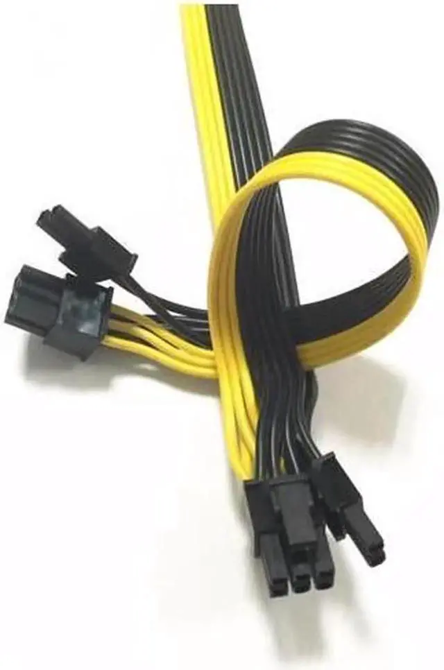Alt view image 3 of 4 - 30-inch 8-Pin PCIe Male to Dual PCIe 8-Pin (6+2Pin) Male Graphics Video Card Cable Adapter