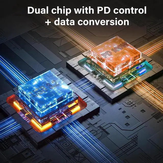 Alt view image 2 of 7 - Aomoproing USB C 3.2 Adapter 10Gbps USB C Male to Female with 100W PD Power Supply Adapter for Laptop Tablet Phone - White