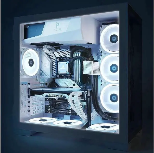 Alt view image 4 of 7 - PSU Cables, Sleeved Cable Extension Kit /24pin ATX /4+4pin EPS /8-pin PCI-E /6pin PCI-E PSU Extension Cable Kit 30cm Length with Combs, White ConnectorWhite