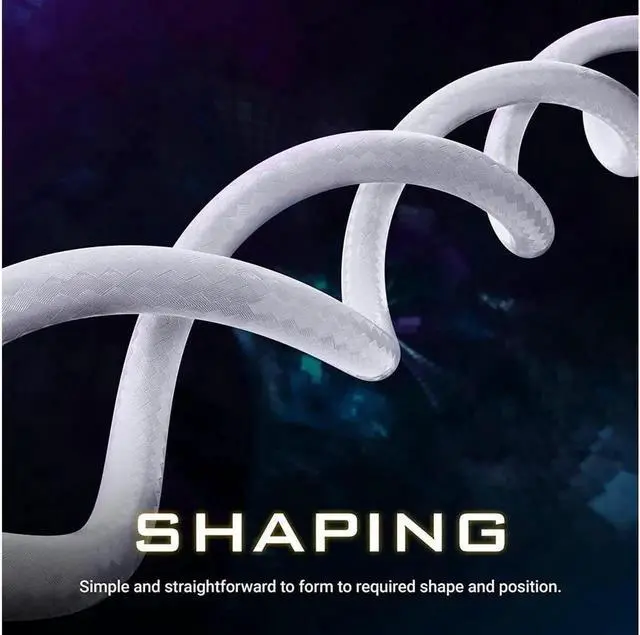 Alt view image 7 of 7 - PSU Cables, Sleeved Cable Extension Kit /24pin ATX /4+4pin EPS /8-pin PCI-E /6pin PCI-E PSU Extension Cable Kit 30cm Length with Combs, White ConnectorWhite