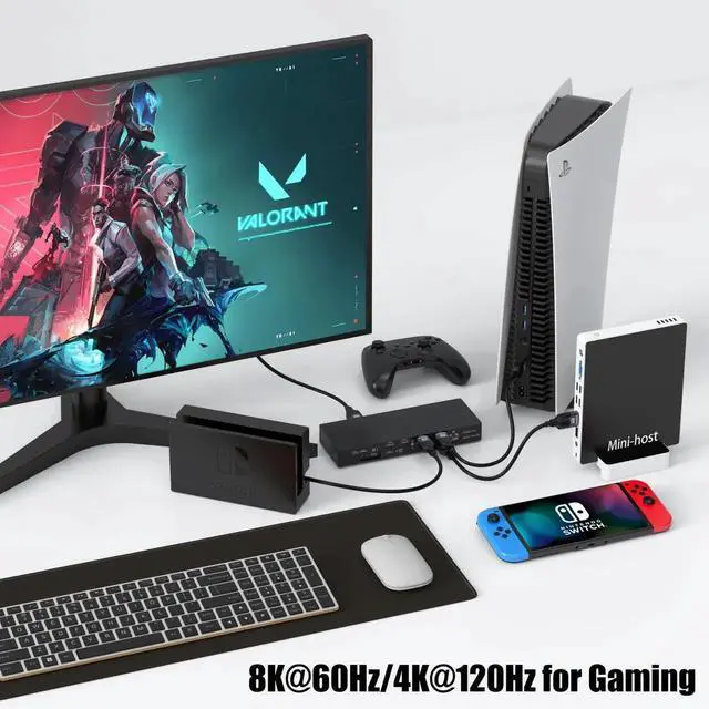 Alt view image 6 of 7 - 8K HDMI 2.1 Cable 0.5FT6Inch2-Pack, Ultra High Speed 48Gbps HDMI Braided Cord, Support HDR10+, eARC, SBTM, QMS, CEC, HDCP 2.3 for TV, Monitor, PC, Laptop, HDMI Switch, HDMI Splitter, KVM, Projector