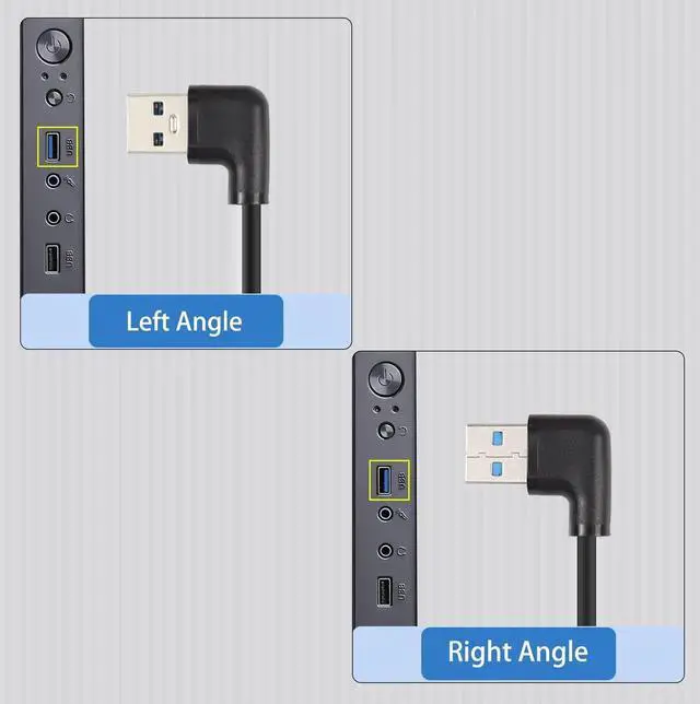 Alt view image 2 of 5 - Aomoproing USB to USB Cable,USB 3.0 A to A Male Cable Double End USB Cord Compatible with Hard Drive Enclosures, DVD Player, Laptop Cool-60CM (Black - Left Angle to Left Angle)
