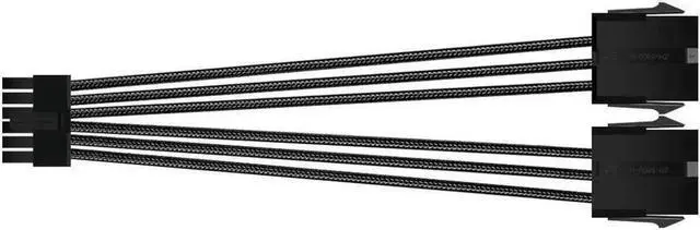 Main image of Aomoproing 12PIN transfer 2×8PIN Extension Cable Power Supply Sleeved Synchronized PSU Extension Kit Black
