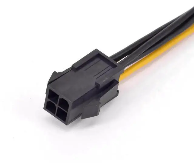 Alt view image 6 of 6 - Aomoproing 4Pin CPU Power supply Extension Cord Cable 18 AWG Y Splitter ATX 12V P4 Power Port Female 1 to 2 Female Connector Cable 20cm