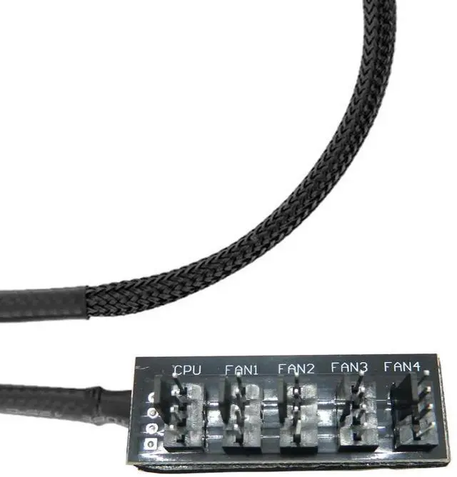Alt view image 4 of 5 - Aomoproing   2PCS PWM Fan Hub Splitter 4-Pin/3-Pin pc 5 Way Splitter, Cooling Fans Power Cable 1 to 5 Way PC Case Internal Motherboard Extension Cable