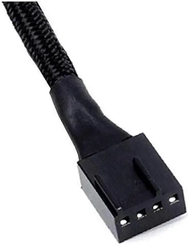 Alt view image 3 of 5 - Aomoproing  2 Pack 4Pin PWM Fan Splitter Cable Sleeved Braided Adapter Computer PC Fan Power Extension Cable 1 to 3 Converter for Computer ATX Case 4Pin3Pin Cooling Fan Cable 106 1 to 3
