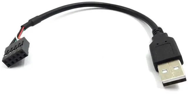 Alt view image 6 of 6 - Aomoproing 9 pin USB Header to USB Cable, USB 2.0 Type A Male to Dupont 9 Pin Female Header Motherboard Cable Cord (AM to 9Pin 0.2M)(2 Pack)