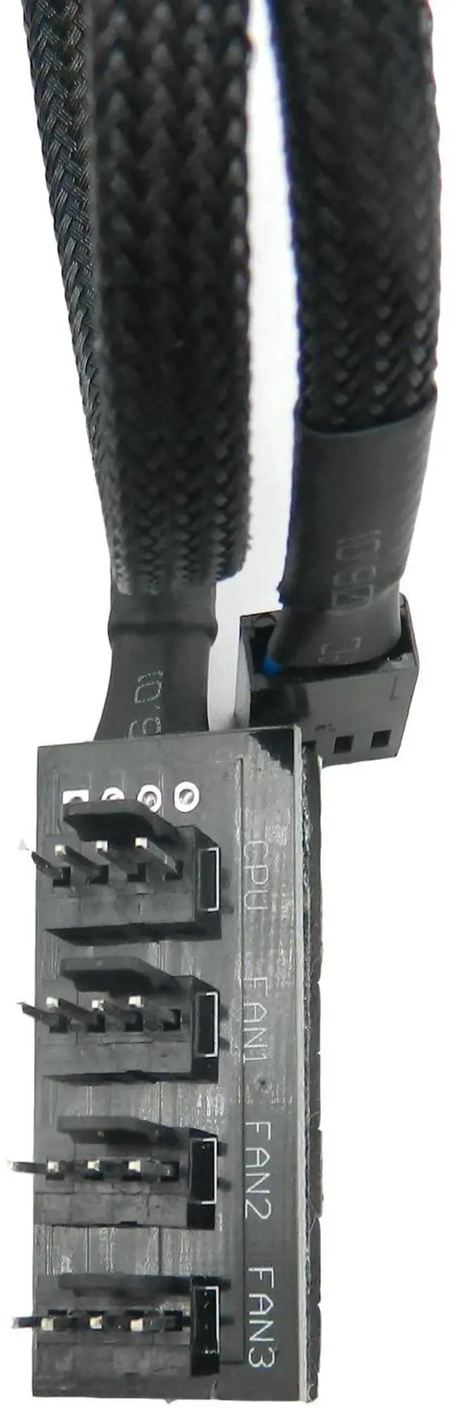 Alt view image 4 of 5 - Aomoproing   2PCS PWM Fan Hub Splitter 4-Pin/3-Pin pc 4 Way Splitter, Cooling Fans Power Cable 1 to 4 Way PC Case Internal Motherboard Extension Cable
