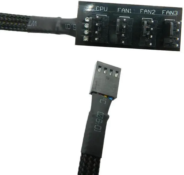 Main image of Aomoproing   2PCS PWM Fan Hub Splitter 4-Pin/3-Pin pc 4 Way Splitter, Cooling Fans Power Cable 1 to 4 Way PC Case Internal Motherboard Extension Cable