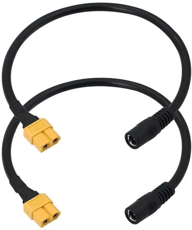 Alt view image 4 of 7 - Aomoproing  XT60 Charging Cable XT-60 Female Bullet Connector to Female DC 5.5mm X 2.5mm Power Cable for FPV Monitor Power (F/F DC5525) 2pcs