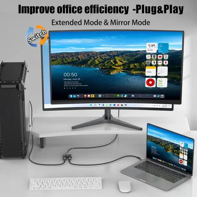 Alt view image 5 of 7 - AOMOPROING 8K HDMI Cable 3FT, High Speed 48Gbps HDMI 2.1 Cord for Neat, Support HDR10+, SBTM, QMS, CEC, HDCP 2.3 for TV, Monitor, Computer, Laptop, HDMI Switch, HDMI Splitter, HUB, KVM, Projector