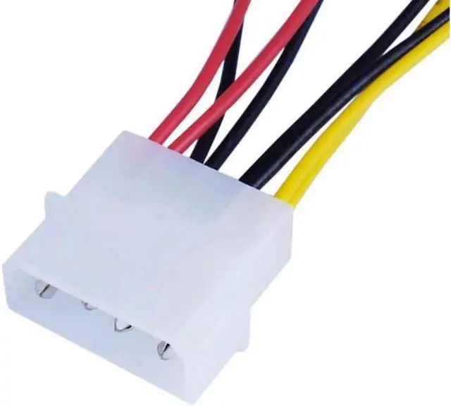 Alt view image 3 of 3 - Aomoproing  4-Pin Molex To 3-Pin Fan Power Cable Adapter Connector 12v x 2 / 5v x 2 Computer Cooling Fan Cables for CPU PC Case Fan