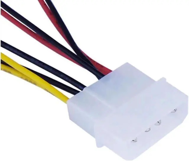 Alt view image 2 of 3 - Aomoproing  4-Pin Molex To 3-Pin Fan Power Cable Adapter Connector 12v x 2 / 5v x 2 Computer Cooling Fan Cables for CPU PC Case Fan