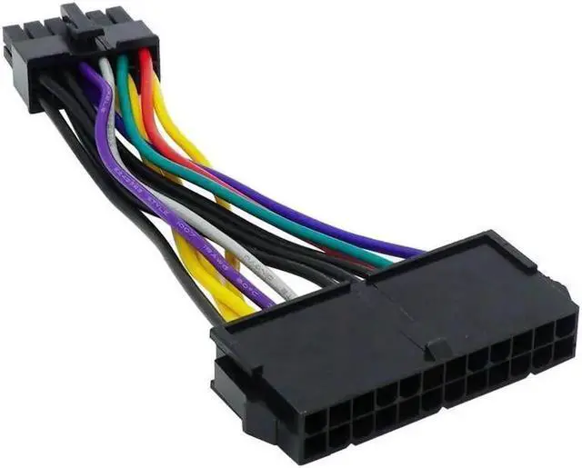 Alt view image 3 of 4 - v 14cm 24Pin To 12Pin Power Cable ATX 24-Pin Female To 12-Pin Male PSU Converter Adapter For Q87H3 18AWG Computer Accessories