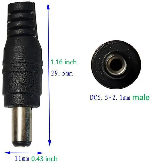 Alt view image 4 of 7 - Aomoproing  DC Y Splitter Cable 1 Male to 2 Female 5.5mm x 2.1mm DC Power Extension Adapter Cable for Surveillance,Camera,Router 30cm/11.81inch 2pcs
