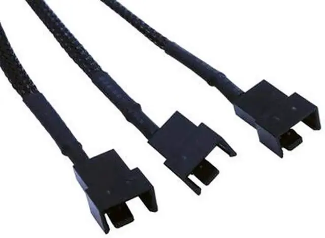 Alt view image 5 of 5 - Aomoproing SATA to 3 x 3 Pin / 4 Pin PMW 12V PC Case Fan Power Adapter Cable, 3-Pin or 4-Pin (PWM Connector) to 15 Pin SATA Computer Cooler Cooling Fan Splitter Y Power Cable 2-Pack