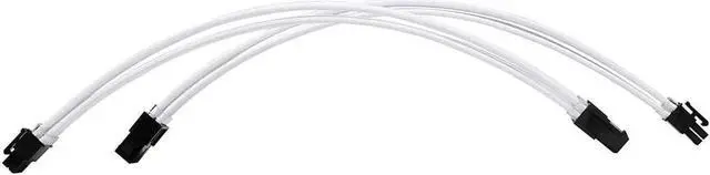 Alt view image 2 of 6 - AOMOPROING Sleeve Extension Power Supply Cable Kit 18AWG ATX 24P+ EPS 8-P+PCI-E8-P with Combs for PSU to Motherboard/GPU (White)