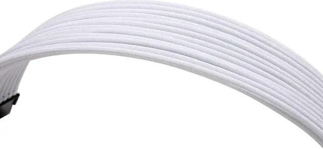 Alt view image 3 of 6 - AOMOPROING Sleeve Extension Power Supply Cable Kit 18AWG ATX 24P+ EPS 8-P+PCI-E8-P with Combs for PSU to Motherboard/GPU (White)