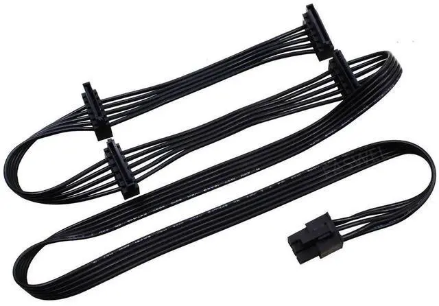 Alt view image 2 of 2 - Aomoproing  PCIe 6pin to 4 SATA Power Supply Cable for Seasonic FOCUS Plus Gold 850 750 650
