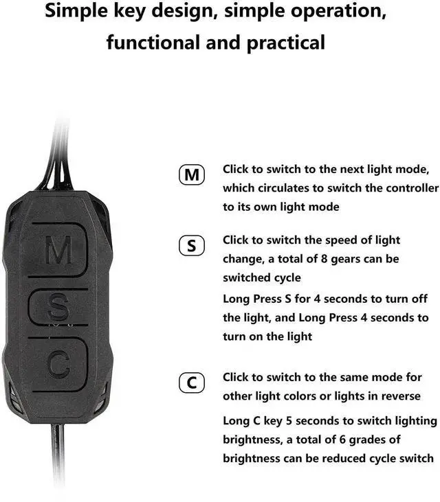 Alt view image 3 of 7 - Aomoproing  ARGB Controller 5V 3 Pin RGB Controller Cable,SATA Power Supply Light Stripe Controller-1 pcs