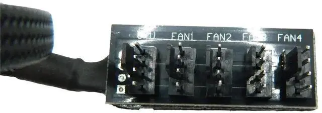 Main image of Aomoproing   PWM Fan Hub Splitter 4-Pin/3-Pin pc 5 Way Splitter, Cooling Fans Power Cable 1 to 5 Way PC Case Internal Motherboard Extension Cable Cord Wire for 12V ATX Computer Case CPU Cooling Fans