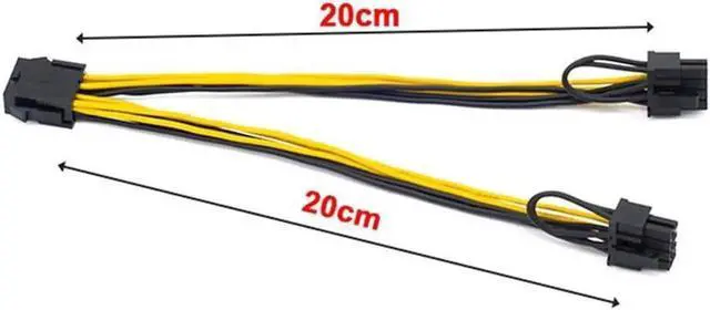 Alt view image 7 of 7 - Aomoproing  10pcs/lot EPS CPU 8 Pin to Dual 8 (6+2) Pin PCIE Adapter Power Supply Cable For Mining