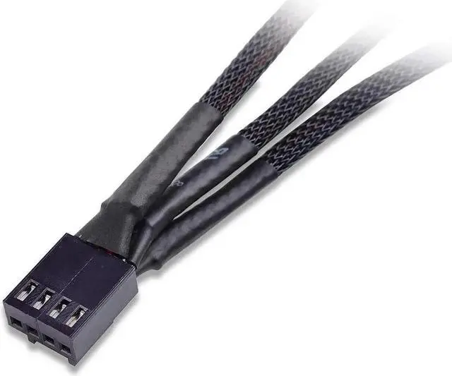 Alt view image 6 of 7 - Aomoproing 2-Pack 3 Way 4 Pin PWM Fan Splitter Cable - 12 Inches & PWM 4 Pin Fan Extension Cable