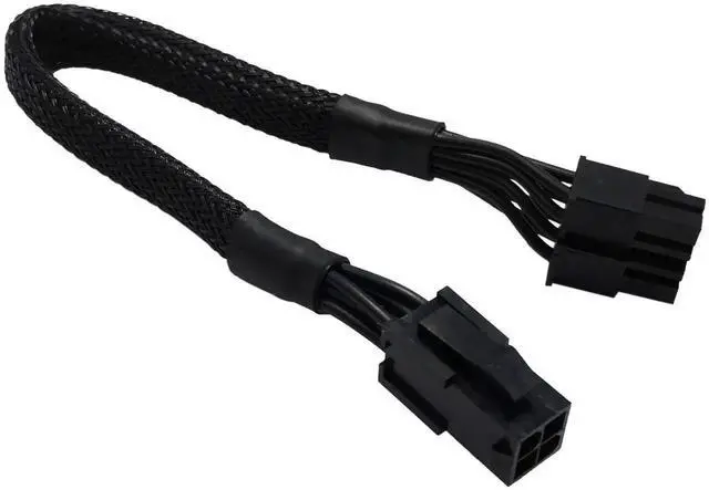 Main image of Aomoproing  2-Pack 4 to 8 CPU Power Adapter, ATX to Motherboard CPU 8 Pin Converter, Sleeved Cable, 9.5-inch (24cm) with ATX 4 Pin Port