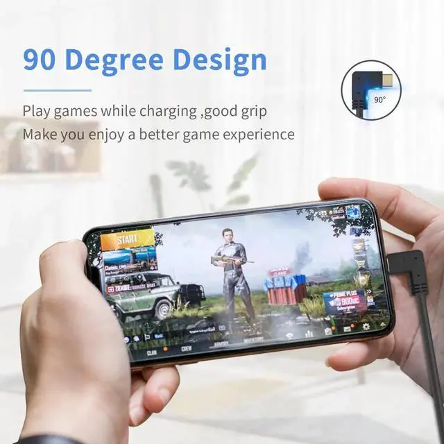 Alt view image 5 of 7 - Aomoproing USB C to USB C Cable Short 1ft, USB 3.1 Right Angle 90 Degree Type C Cable, 60W & 10Gbps Type C Fast Charger Cord Compatible for Galaxy S20, MacBook Pro