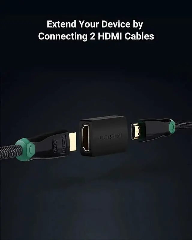 Alt view image 2 of 7 - AOMOPROING HDMI Coupler 2 Pack 4K HDMI Adapter Female to Female HDMI Connector 3D 4K HDMI Extender Compatible with HDTV Roku TV Stick Chromecast Nintendo Switch Xbox One Playstation PS4 Laptop PC