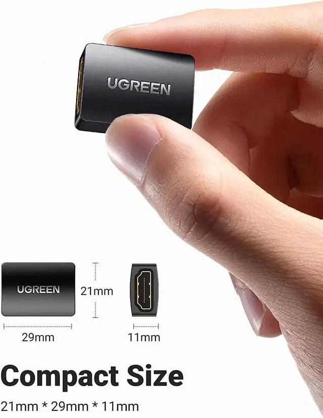 Alt view image 3 of 7 - AOMOPROING HDMI Coupler 2 Pack 4K HDMI Adapter Female to Female HDMI Connector 3D 4K HDMI Extender Compatible with HDTV Roku TV Stick Chromecast Nintendo Switch Xbox One Playstation PS4 Laptop PC