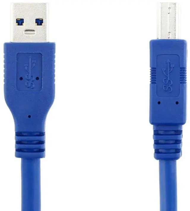 Alt view image 7 of 7 - Aomoproing USB 3.0 Cable - Type A-Male to Type B-Male - 3 Feet (1 Meter) - Round Blue