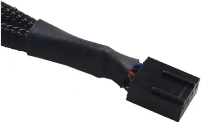 Alt view image 7 of 7 - Aomoproing PWM Fan Splitter Cable 1 to 2 Converter, All Black Sleeved Case Fan Splitter Cable, Case Fan Power Duplicator Converter, Dual Case Fan Power Adapter, Case Fan Y Cable, 10.6 inch