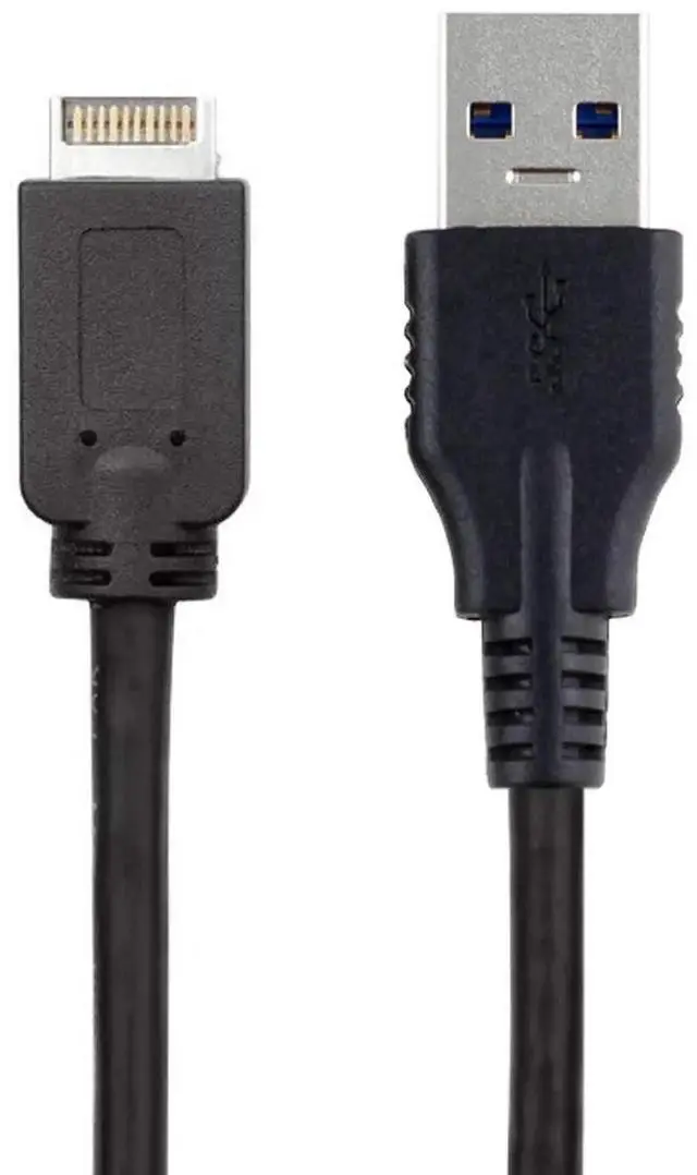 Alt view image 3 of 7 - Aomoproing USB 3.1 Front Panel Header Type-E Host to USB 3.0 Type-A Male Target Extension Data Cable 50cm