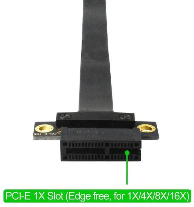 Alt view image 6 of 6 - Aomoproing   PCI-e PCI Express 36PIN 1X Extender Extension Cable with Gold-Plated Connector (180 Degree 20cm pcie Riser Cable)