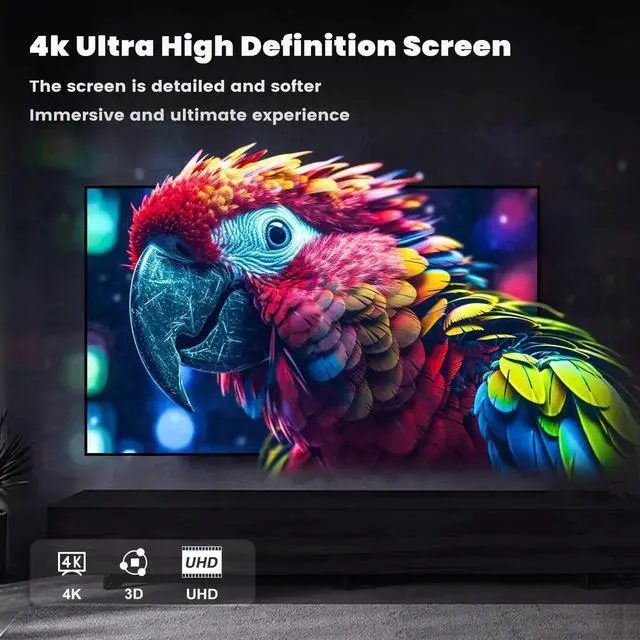 Alt view image 6 of 7 - AOMOPROING HDMI Splitter 1 in 3 Out, 4K 1x3 HDMI Splitter Supports 4K@30HZ 2K 1080P UHD HDR 3D for Xbox Roku HDTV PS5/4, HDMI Video Splitter Does Not Support Expansion Without Hdmi Cable