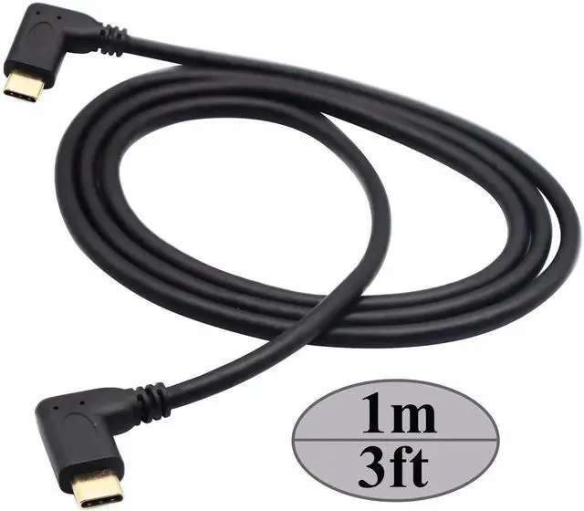 Alt view image 6 of 7 - Aomoproing 3.1 Type c Extension Cable 90 Degree USB 3.1 Type C Male to Male Gen 2 (10Gbps) Connector Extension Cable, Supports Charging, Data, Audio, Video Cable for New MacBook Pro 2017(1m-M/M)