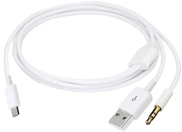 Main image of Aomoproing Audio Charging Cable 2 in1 Aux Cord Micro USB Male to USB Male 3.5mm Aux Standard Audio Plug Jack Connection Cable for Bluetooth Speaker with Micro USB Port 3.28Ft