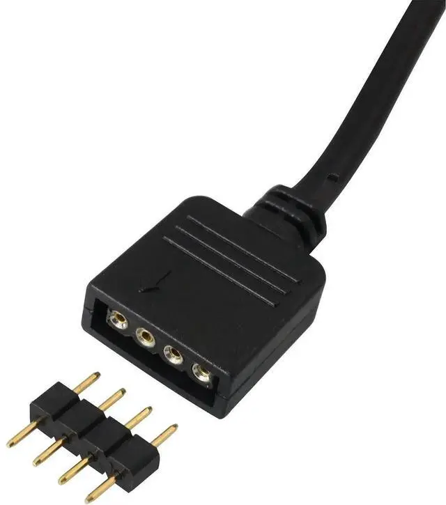 Alt view image 4 of 5 - Aomoproing  4PCS 4 Pin LED Connector RGB Extension Cable LED Strip Connector Extension Cable Cord Wire for Lamp Strip Conversion RGB LED Light Strip