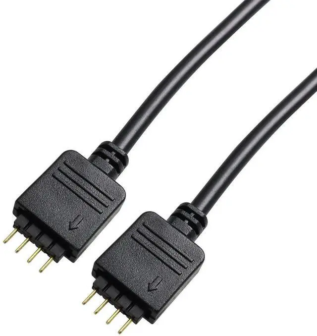 Alt view image 2 of 5 - Aomoproing  4PCS 4 Pin LED Connector RGB Extension Cable LED Strip Connector Extension Cable Cord Wire for Lamp Strip Conversion RGB LED Light Strip