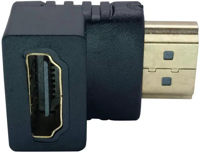 Alt view image 2 of 7 - AOMOPROING 270 Degree HDMI Adapter Right Angle Gold Plated 19 Pin HDMI Male to Female Coupler Connector for 3D and 4K Ultra HD TV Stick HDMI Cable Extension Converter(2 Pack-Down)