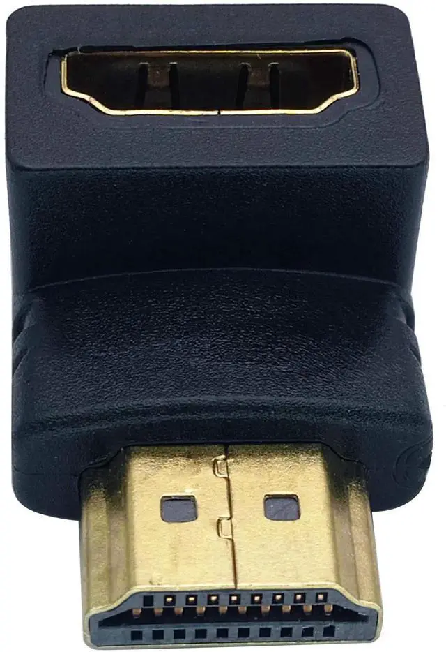 Alt view image 6 of 7 - AOMOPROING 270 Degree HDMI Adapter Right Angle Gold Plated 19 Pin HDMI Male to Female Coupler Connector for 3D and 4K Ultra HD TV Stick HDMI Cable Extension Converter(2 Pack-Down)