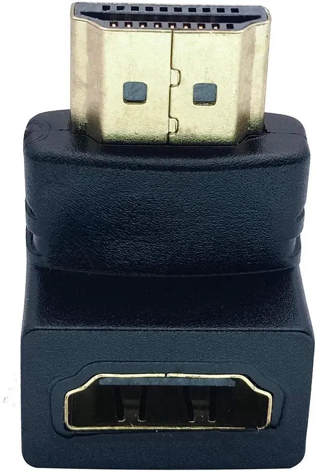 Alt view image 7 of 7 - AOMOPROING 270 Degree HDMI Adapter Right Angle Gold Plated 19 Pin HDMI Male to Female Coupler Connector for 3D and 4K Ultra HD TV Stick HDMI Cable Extension Converter(2 Pack-Down)