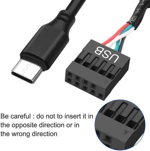 Alt view image 4 of 7 - Aomoproing Motherboard USB 9 Pin Header to USB C Adapter Cable 26AWG USB Type-C Male to Dupont 4 Pin Female Mainboard Data Cord for Chassis Motherboard Graphics Card -50CM/1.6FT 2PCS