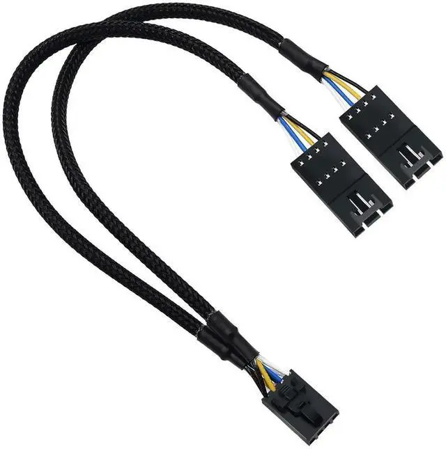 Main image of Aomoproing RGB Splitter for Corsair RGB HUB, Lighting Node Core and iCUE Commander CORE XT, 4 Pin Male to Female Fan Extension Cable for Corsair RGB Fan ML/LL/QL/SP/HD 9-in
