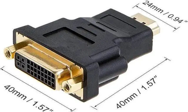 Alt view image 3 of 5 - AOMOPROING HDMI to DVI Adapter, [2-Pack] Bi-Directional HDMI Male to DVI Female Converter, 1080P DVI to HDMI Conveter, 3D for PS3,PS4,TV Box,Blu-ray,Projector,HDTV,0.15M Black