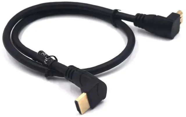 Alt view image 4 of 7 - AOMOPROING 2 Feet 48Gbps HDMI 8K@60Hz Ultra HD Cable, Up Angle Male to Down Angle Male HDMI 2.1 High Speed Shield Cord for Xbox TV PS4 PS5 Switch, Support 4K@120Hz, 3D Dynamic HDR