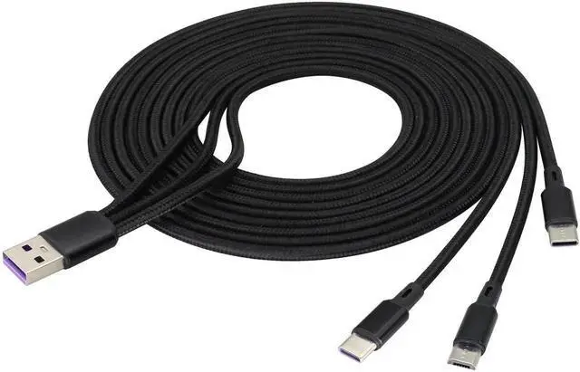 Alt view image 7 of 7 - 2Pack/4Ft 3 in 1 USB 2.0 A Splitter Cable USB A 2.0 Male to Dual Type C Male+Micro USB Male Charge Cable Fast Charge,Compatible for Most Mobile Phones and Tablets Devices(Black-2Type C+1Micro)
Be the