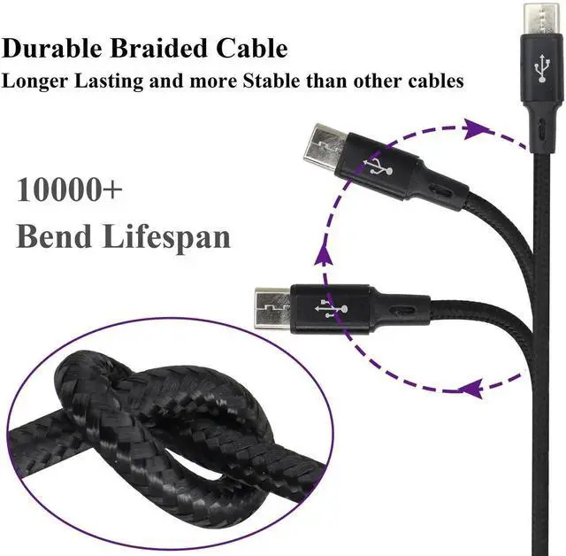 Alt view image 5 of 7 - 2Pack/4Ft 3 in 1 USB 2.0 A Splitter Cable USB A 2.0 Male to Dual Type C Male+Micro USB Male Charge Cable Fast Charge,Compatible for Most Mobile Phones and Tablets Devices(Black-2Type C+1Micro)
Be the