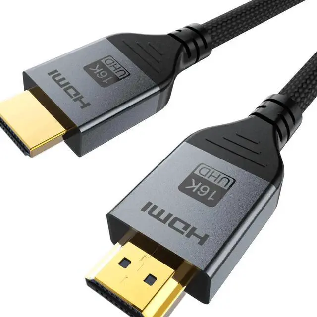 Alt view image 3 of 7 - 16K HDMI 2.2 Cable 10FT, 96Gbps Ultra High Speed 16K@60Hz 8K@120Hz 4K@480Hz HDMI Cord, HDCP 2.3 & HDR10 HDMI Cables for PS5/Xbox Series X|S/Roku TV/Gaming PC/Monitor/Blu-ray/Projector
